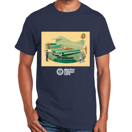 Electric Classic Cars Car Show - Unisex Navy T-shirt